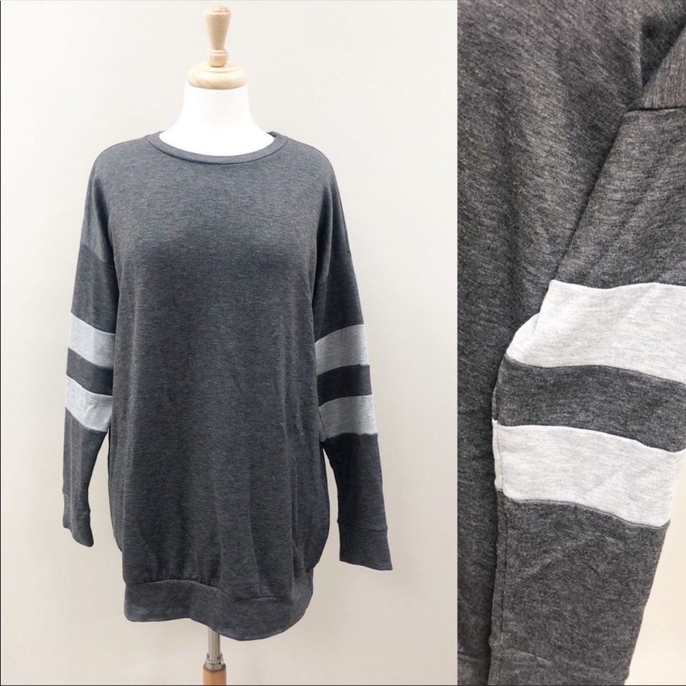 *NWOT* Dark Grey Rugby Sweatshirt Large (L)